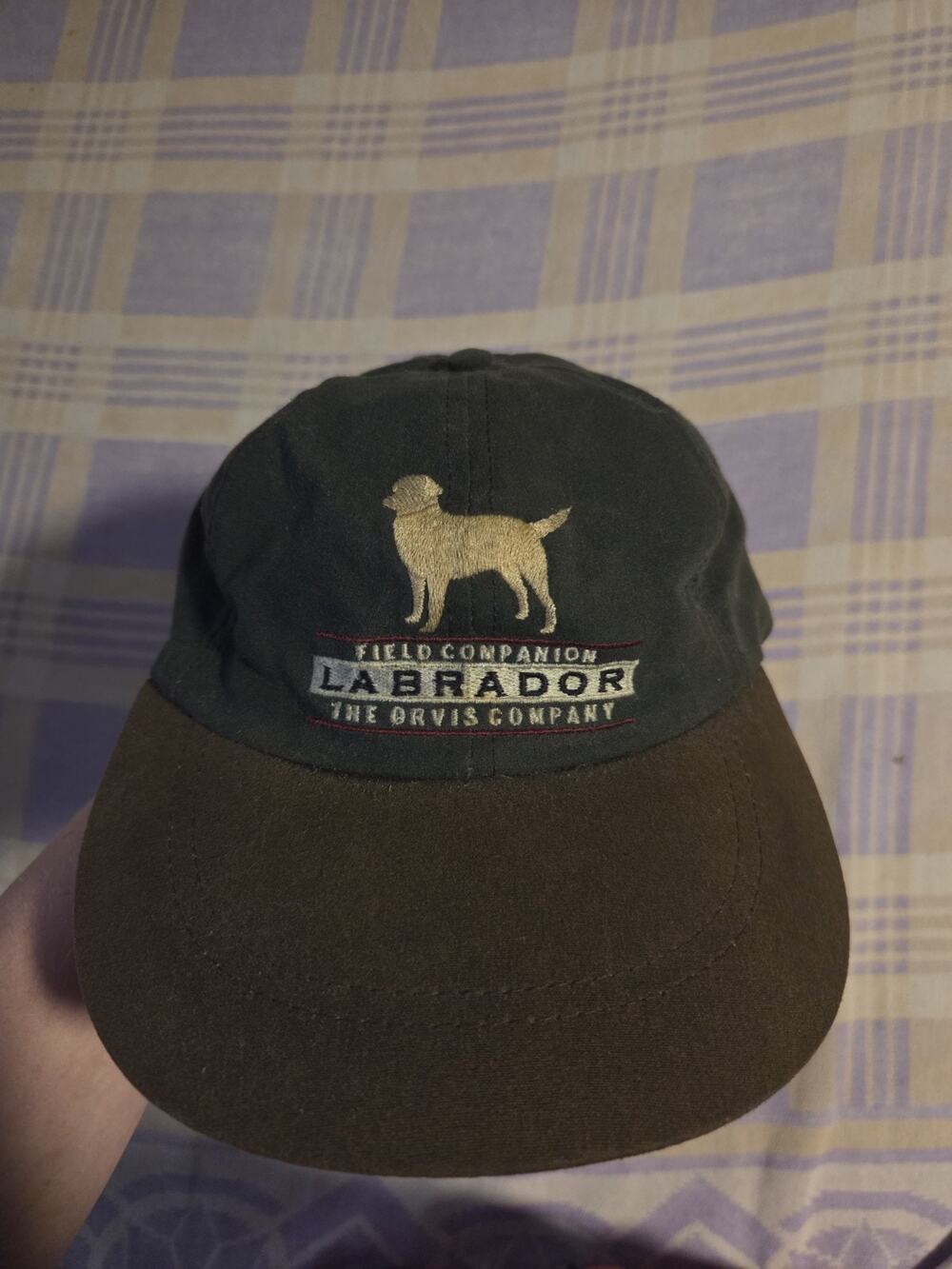 Vintage 90s Orvis Labrador Field Companion Waxed Cotton Hat Cap USA Longbill